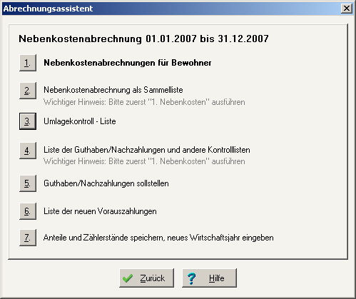 Nebenkosten Software Assistent