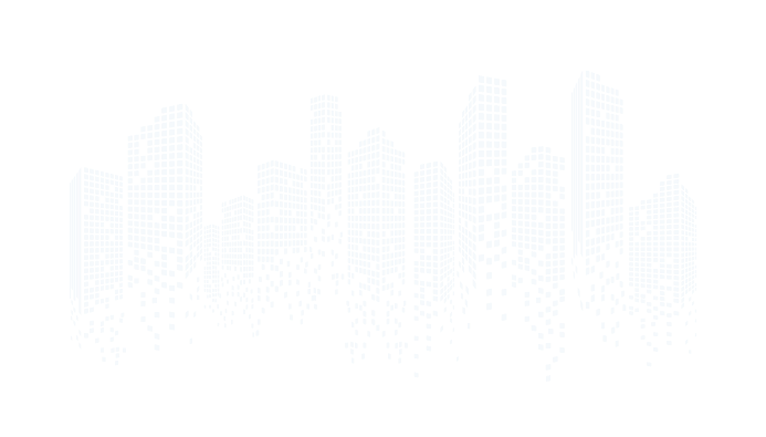 Skyline, flat, stylized illustration